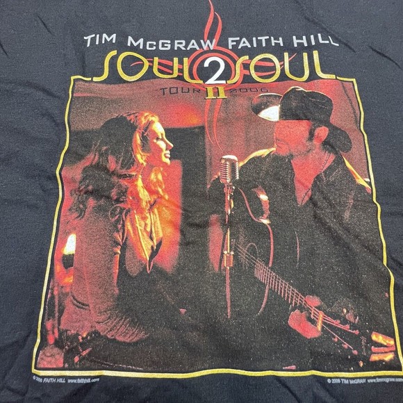Tim McGraw Faith Hill Soul 2 Soul 2006 Concert Shirt Size XL Country Music - Picture 2 of 11